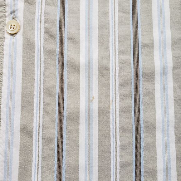 Ermenegildo Zegna Shirt Mens Large Striped Long Sleeve Button Up Romania - Picture 3 of 9